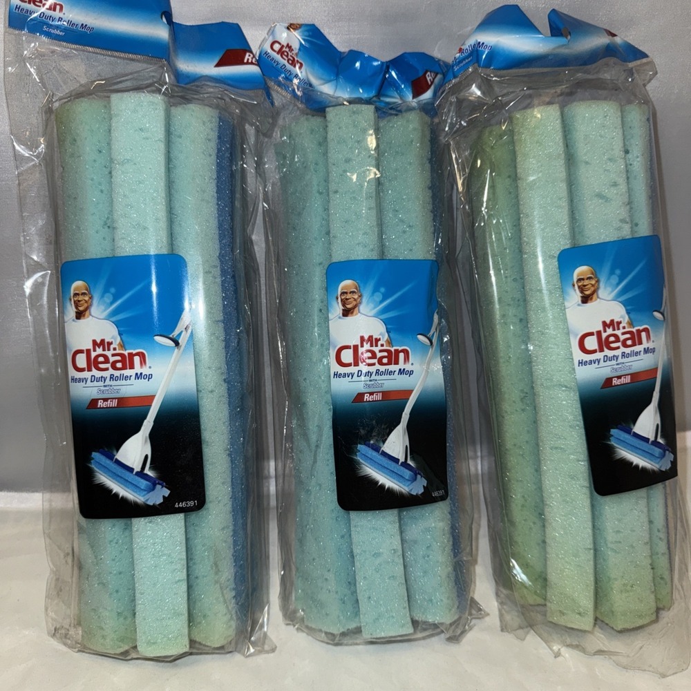 Mr. Clean Heavy‎ Duty Roller Mop Head Refill -3  #446391 Read**